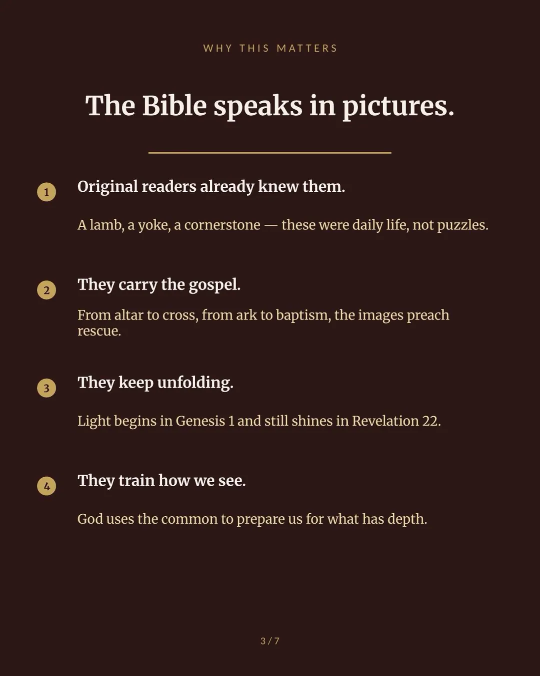 The Bible does not only argue. It shows.: slide 3 of 8