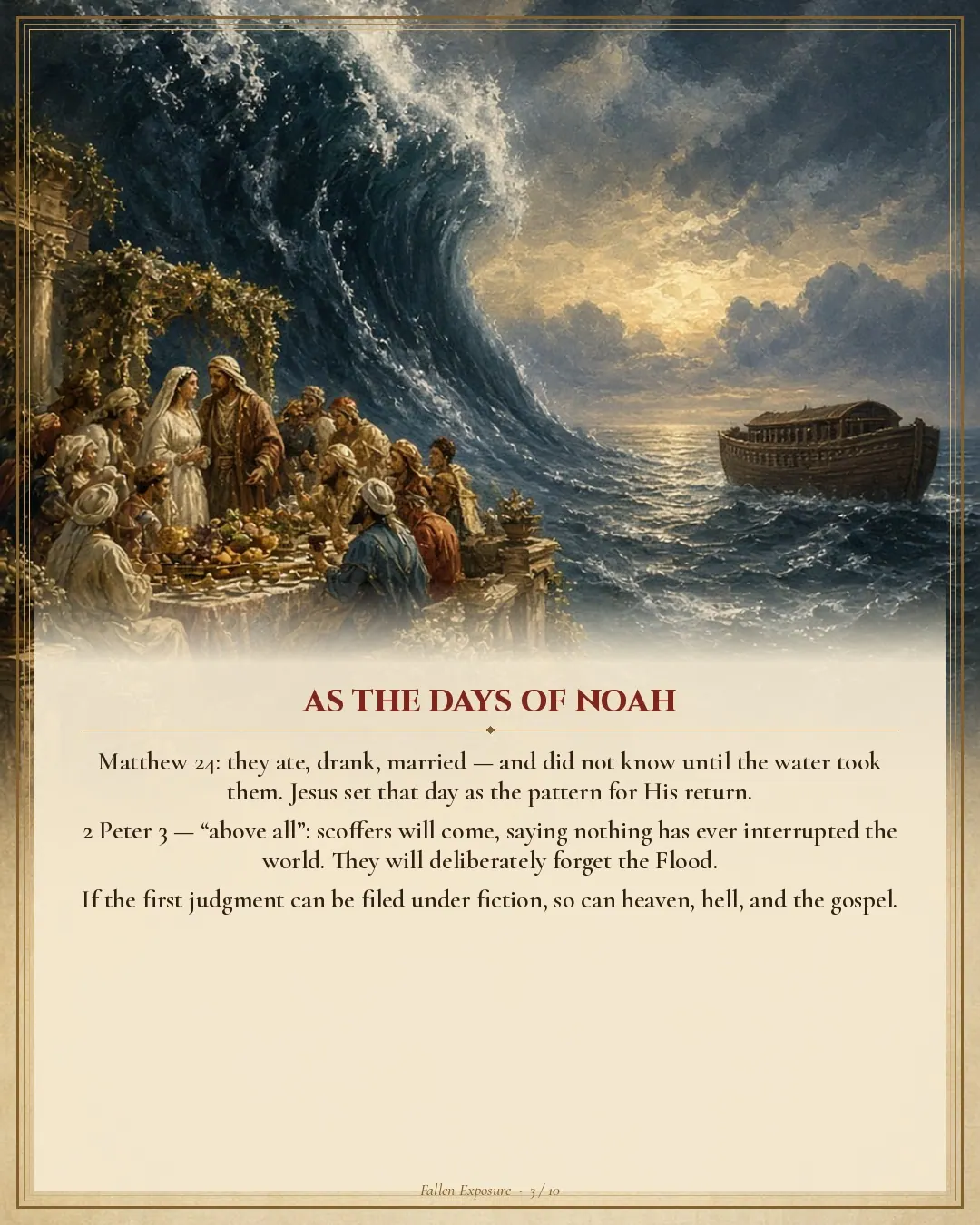 THE FLOOD IS HISTORY.: slide 3 of 11